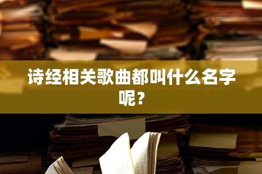 诗经相关歌曲都叫什么名字呢？