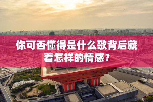 你可否懂得是什么歌背后藏着怎样的情感？