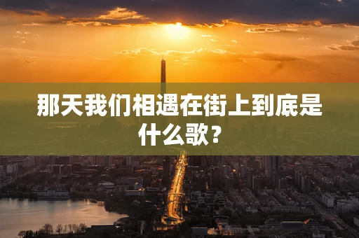 那天我们相遇在街上到底是什么歌？