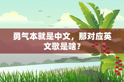 勇气本就是中文，那对应英文歌是啥？