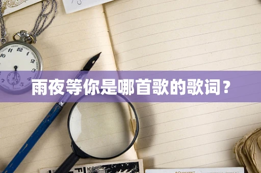 雨夜等你是哪首歌的歌词？