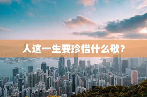 人这一生要珍惜什么歌？