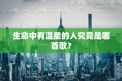 生命中有温柔的人究竟是哪首歌？