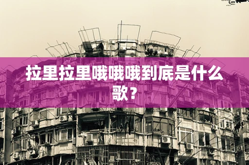 拉里拉里哦哦哦到底是什么歌？
