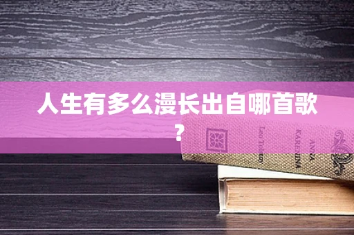 人生有多么漫长出自哪首歌？