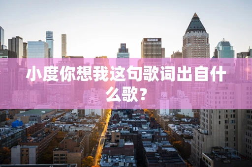 小度你想我这句歌词出自什么歌？