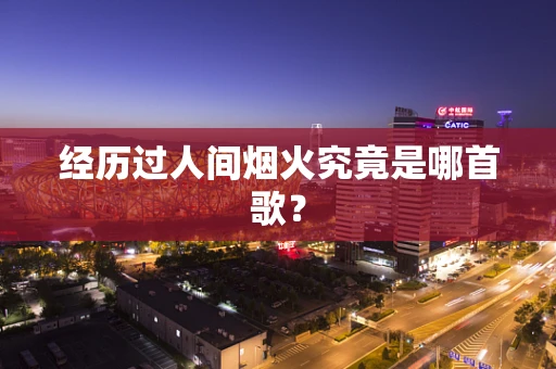 经历过人间烟火究竟是哪首歌？