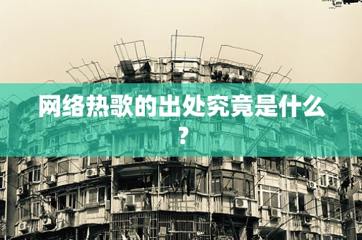 网络热歌的出处究竟是什么？