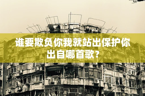 谁要欺负你我就站出保护你出自哪首歌？