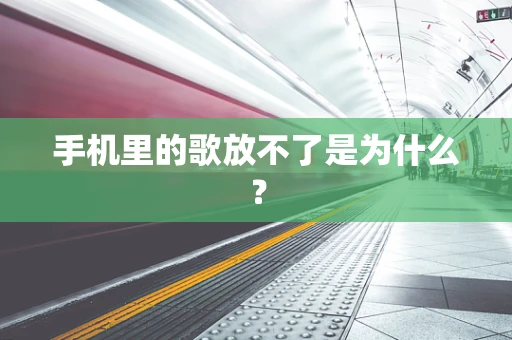 手机里的歌放不了是为什么？