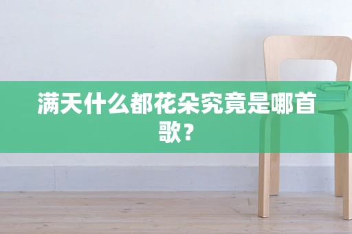 满天什么都花朵究竟是哪首歌？