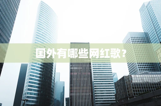 国外有哪些网红歌？