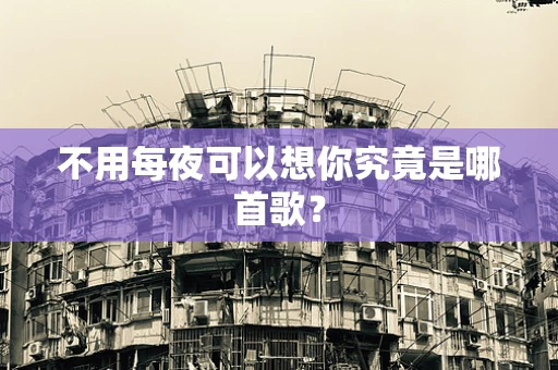 不用每夜可以想你究竟是哪首歌？