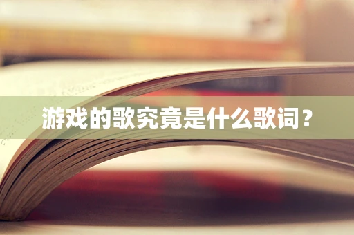 游戏的歌究竟是什么歌词？