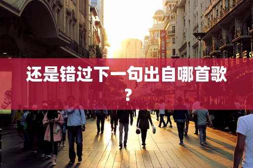 还是错过下一句出自哪首歌？