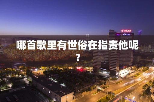 哪首歌里有世俗在指责他呢？