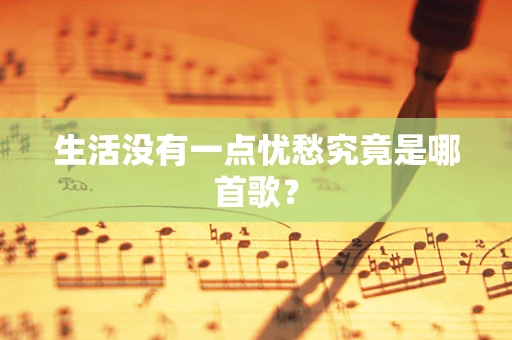 生活没有一点忧愁究竟是哪首歌？