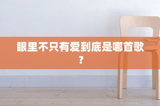 眼里不只有爱到底是哪首歌？