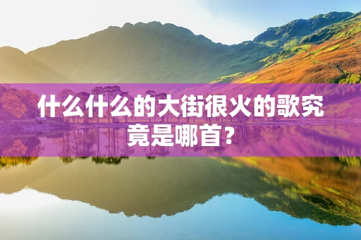 什么什么的大街很火的歌究竟是哪首？