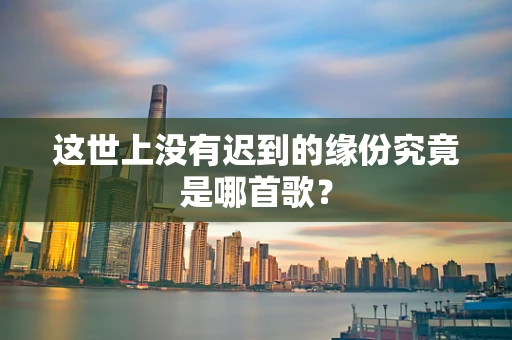 这世上没有迟到的缘份究竟是哪首歌？