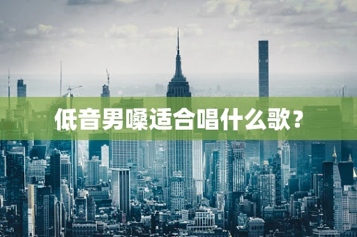 低音男嗓适合唱什么歌？