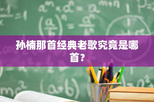 孙楠那首经典老歌究竟是哪首？
