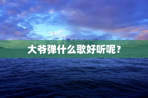 大爷弹什么歌好听呢？