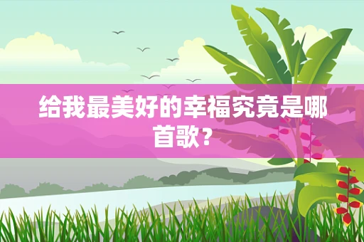 给我最美好的幸福究竟是哪首歌？