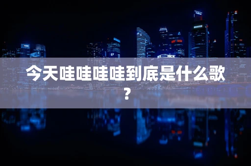 今天哇哇哇哇到底是什么歌？