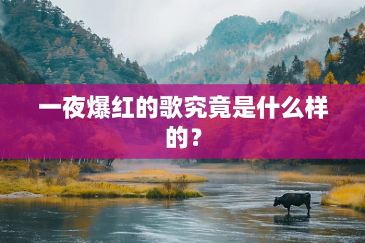 一夜爆红的歌究竟是什么样的？