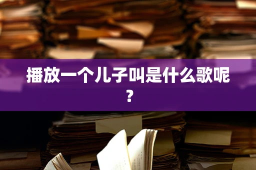 播放一个儿子叫是什么歌呢？