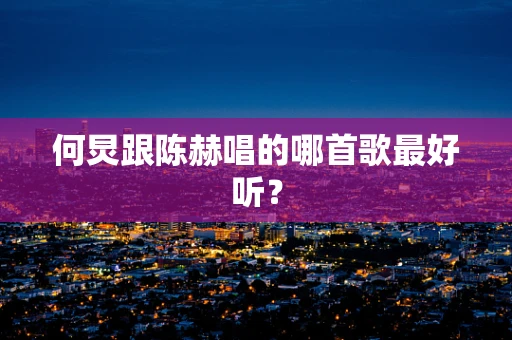 何炅跟陈赫唱的哪首歌最好听？