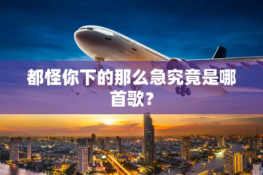 都怪你下的那么急究竟是哪首歌？