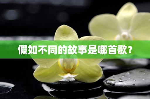 假如不同的故事是哪首歌？