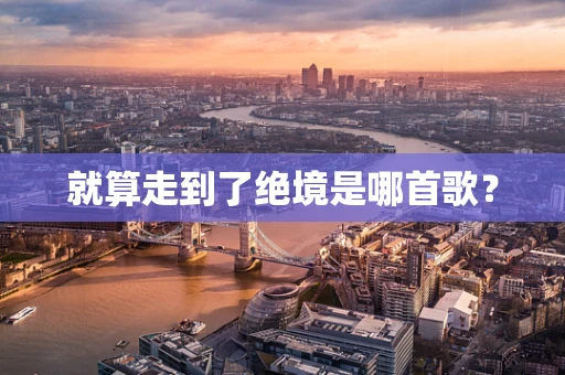 就算走到了绝境是哪首歌？
