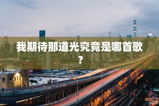 我期待那道光究竟是哪首歌？