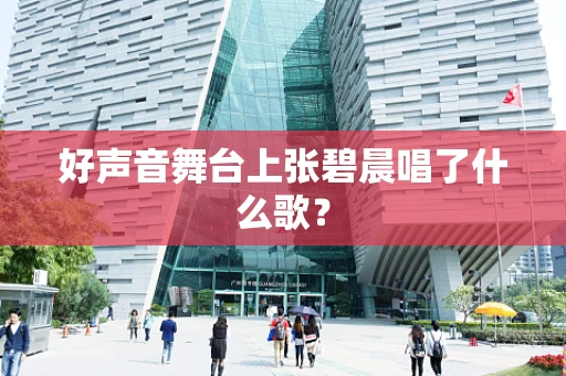好声音舞台上张碧晨唱了什么歌？