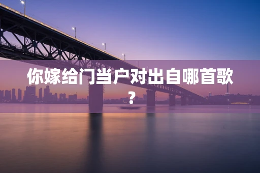 你嫁给门当户对出自哪首歌？