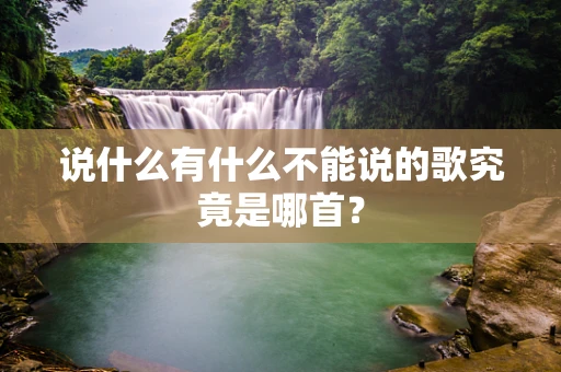说什么有什么不能说的歌究竟是哪首？