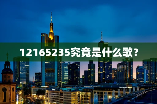12165235究竟是什么歌？