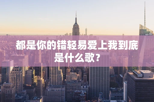 都是你的错轻易爱上我到底是什么歌？