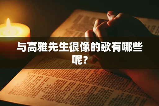 与高雅先生很像的歌有哪些呢？