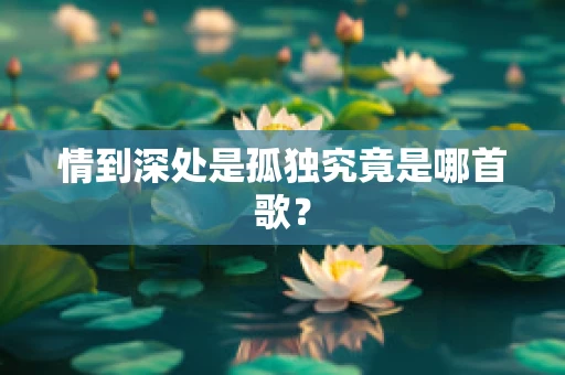 情到深处是孤独究竟是哪首歌？