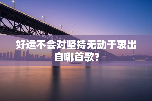 好运不会对坚持无动于衷出自哪首歌？