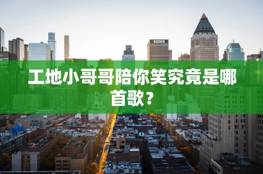 工地小哥哥陪你笑究竟是哪首歌？