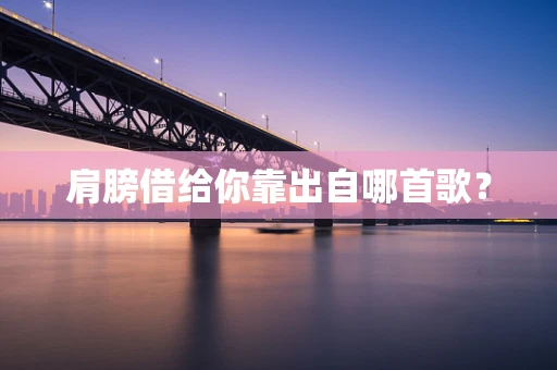 肩膀借给你靠出自哪首歌？