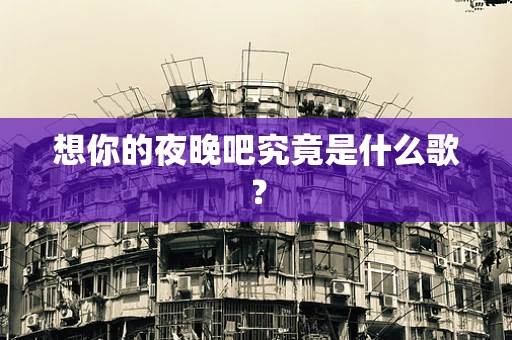 想你的夜晚吧究竟是什么歌？