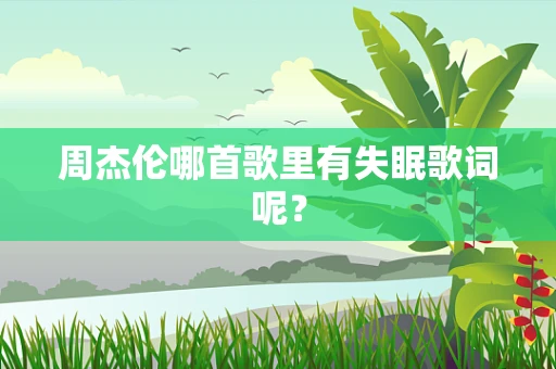 周杰伦哪首歌里有失眠歌词呢？