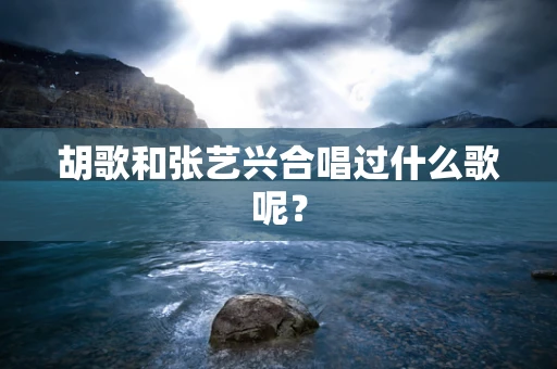 胡歌和张艺兴合唱过什么歌呢？